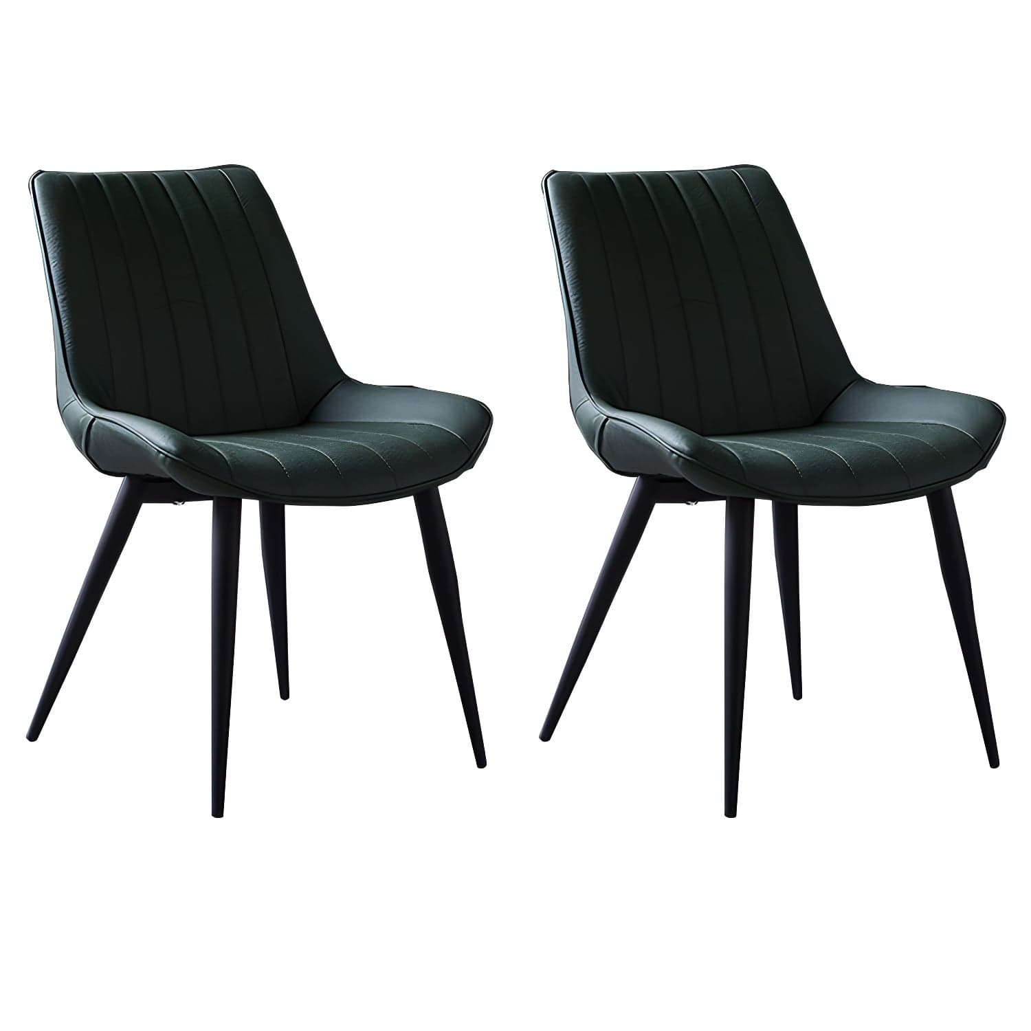 Scandinavian Leather Restaurant Side Chair Matte Finish Parsons Dining Chair thumbnail 6