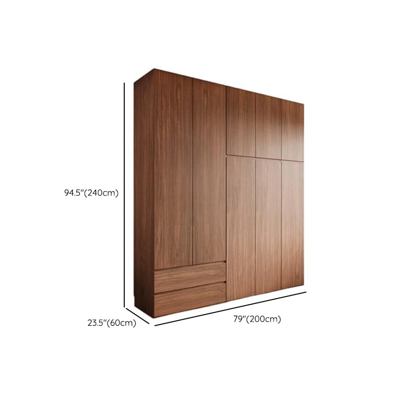 Acorn Minimalist Natural Wood Independent Wardrobe Closet with Soft Close Drawer, Soft Close Door, and Interior Shelves thumbnail 23