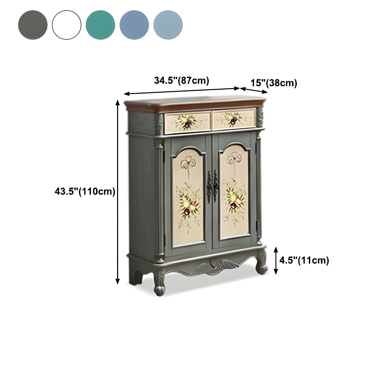 Glam Style Wood Sideboard with Drawers Dining Server for Kitchen thumbnail 14