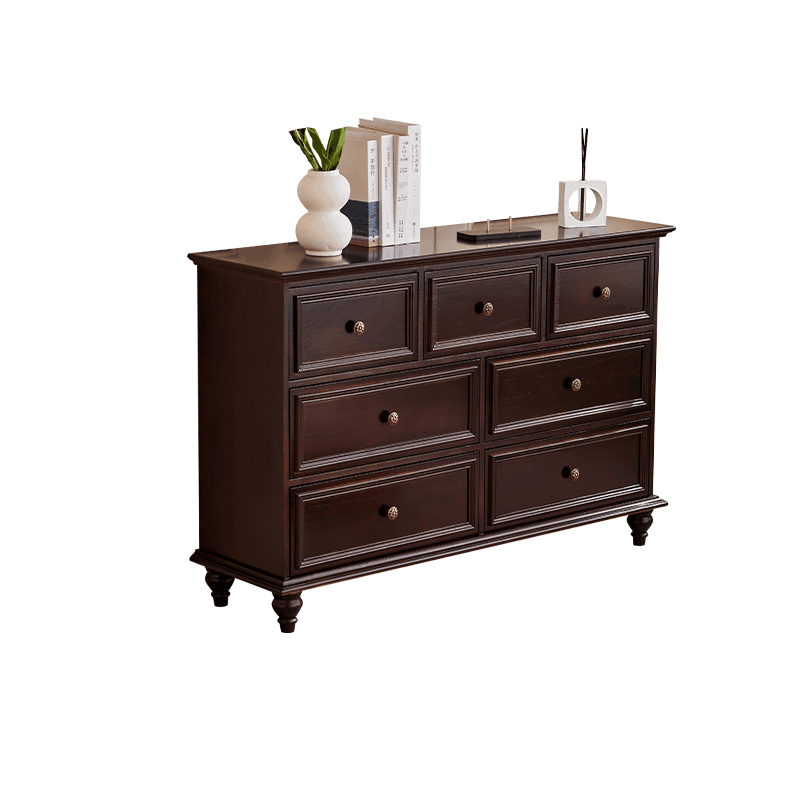 Casual Natural Wood Console Dresser/Semainier with 5/7/9 Drawers in Horizontal/Vertical Orientation thumbnail 2
