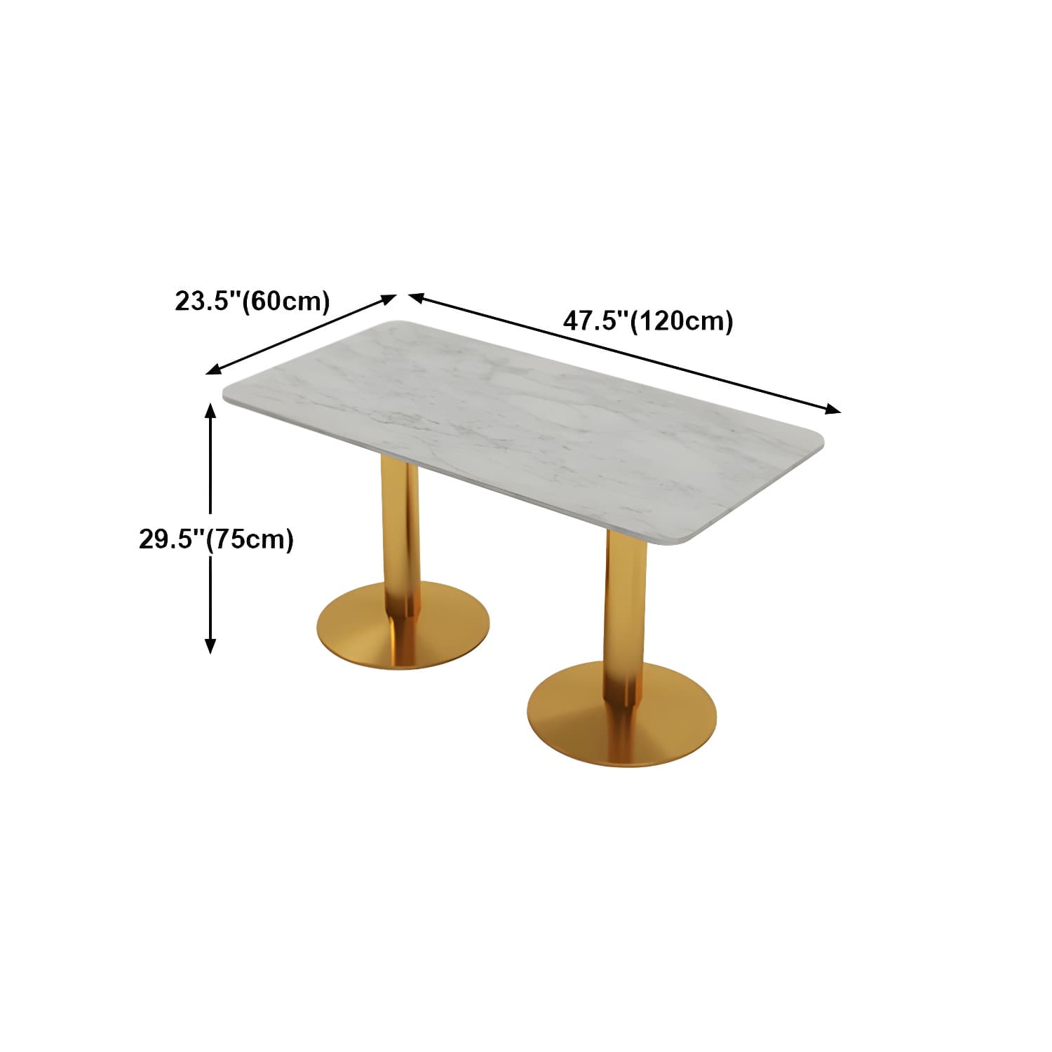 Sintered Stone Dining Table Traditional Luxury Dining Table with Gold Base thumbnail 32