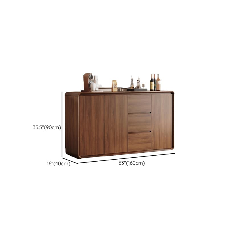 Narrow/Standard/Wide Auburn Sideboard with Lumber Adjustable Shelf, Locker, 3 Drawers and 4 Doors/2 Doors/Single Door thumbnail 14