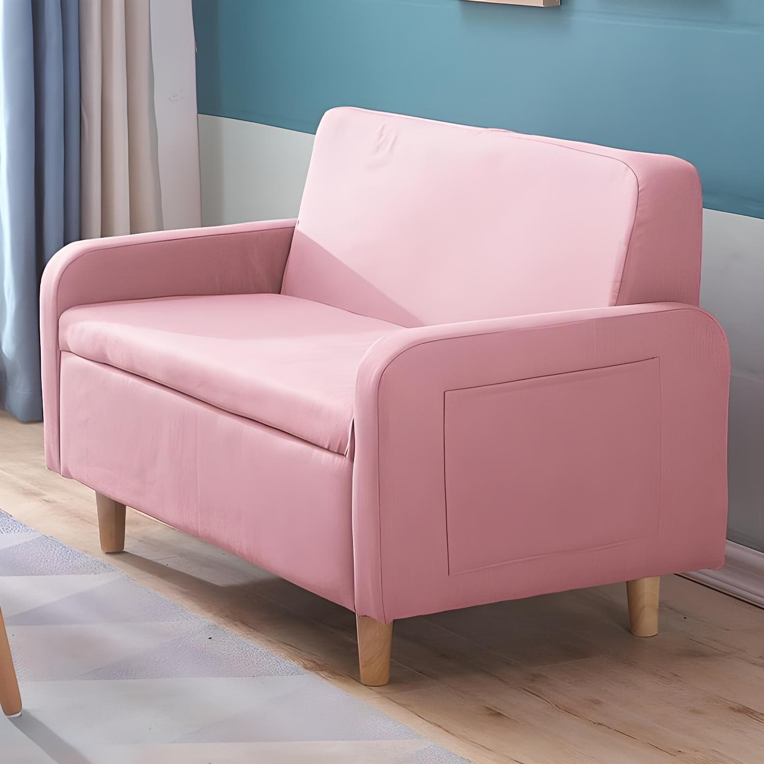 Contemporary Azure/Brown/Magenta Standard Sofa with Hidden Storage thumbnail 11