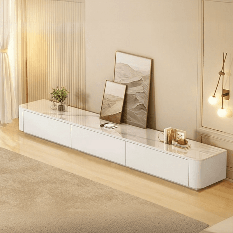 Modern Simple Style Glass TV Stand with 4-Drawer/3 Drawers thumbnail 3