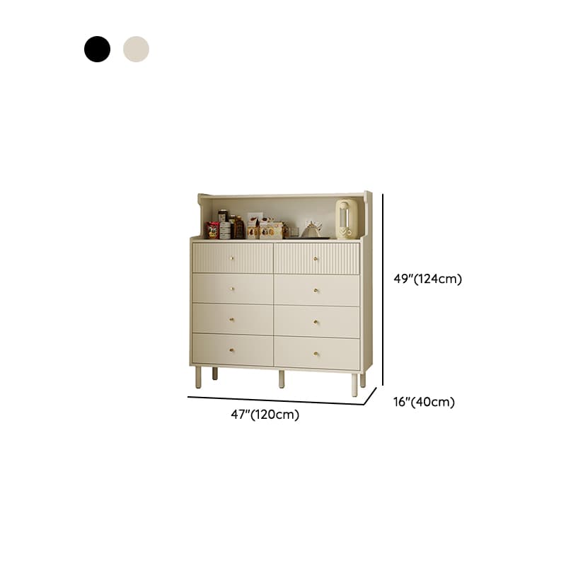 Casual Composite Wood Bachelor Chest/Console Dresser with Shelves, 4 Drawers/8 Drawers, Vertical/Horizontal Orientation thumbnail 16