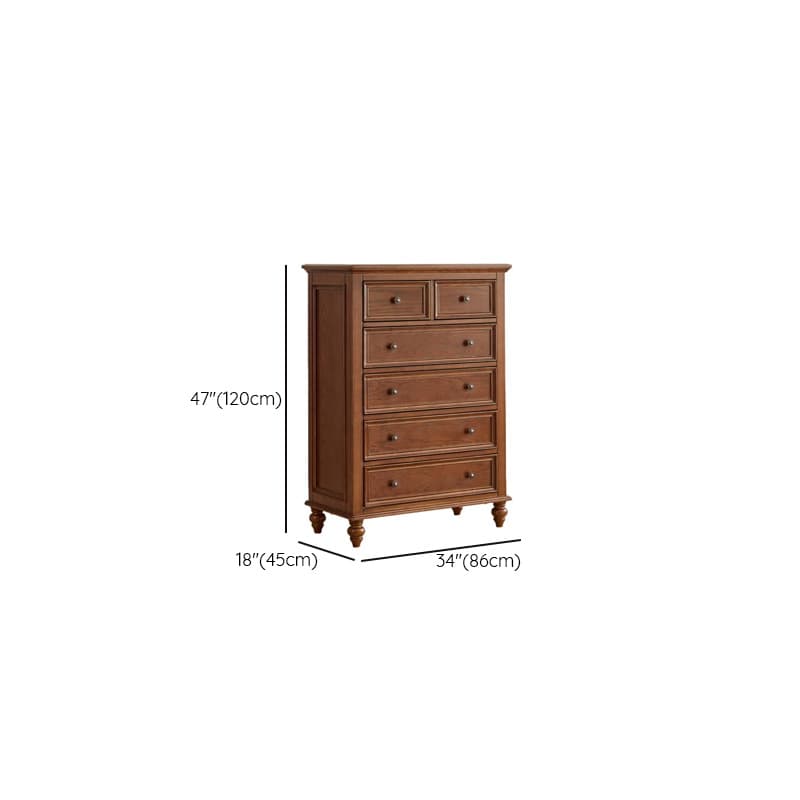 Cocoa Casual Ash Wood Double Dresser/Lingerie Chest with 9/8/6 Drawers, Horizontal/Vertical thumbnail 19