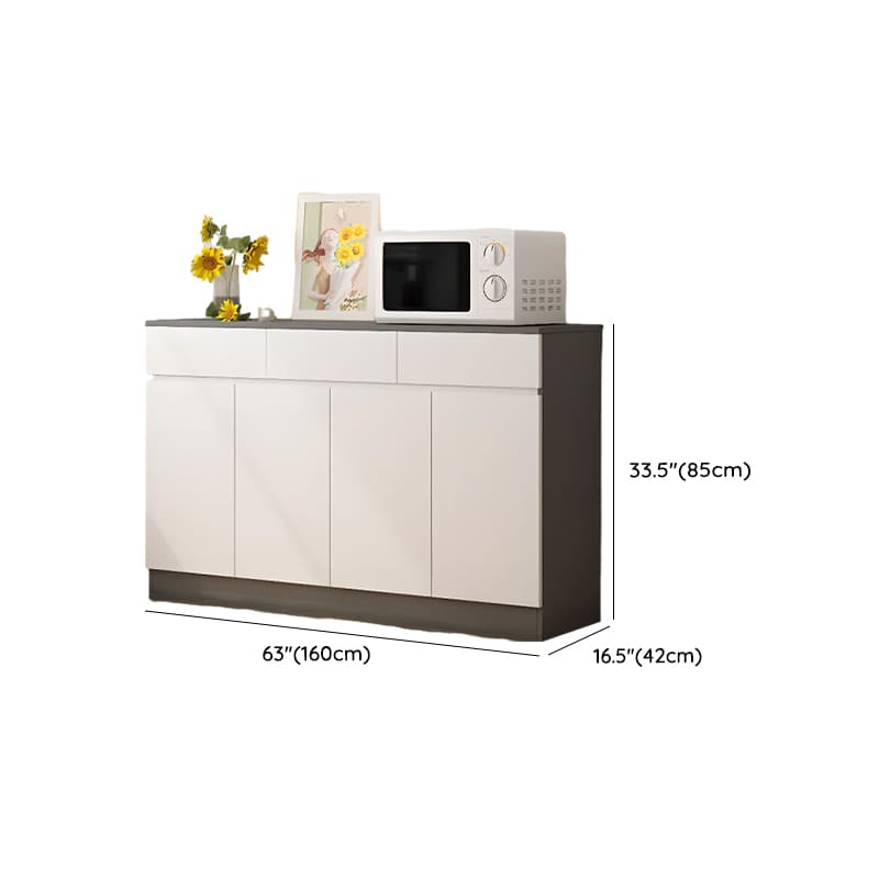 Simple Sideboard with Multiple Drawers, Closet Cabinet, Standard and Narrow Sizes, 1 or 2 Shelves, Wood Countertop, 2 to 5 Doors thumbnail 26