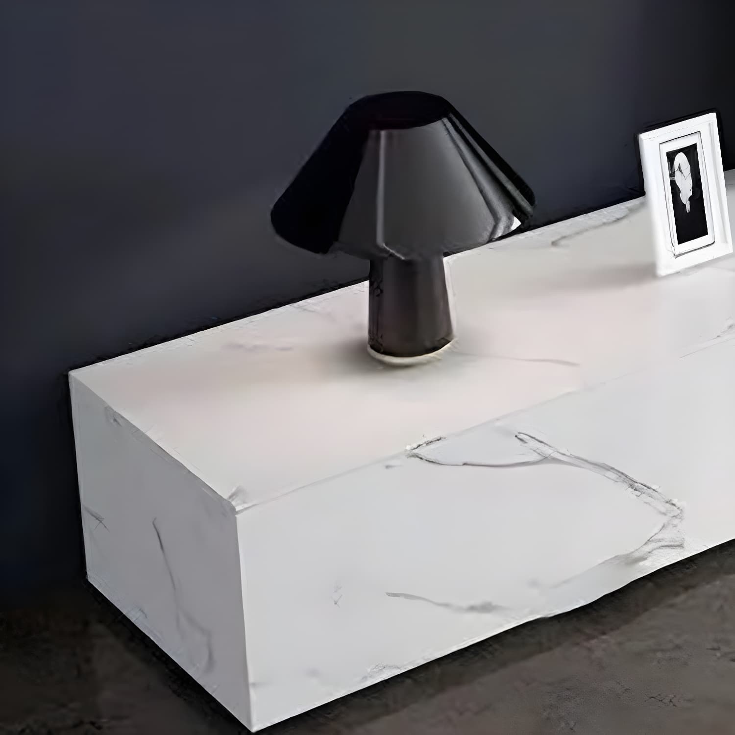 Stone TV Stand Console in Solid Wood with Storage Drawers Contemporary thumbnail 8