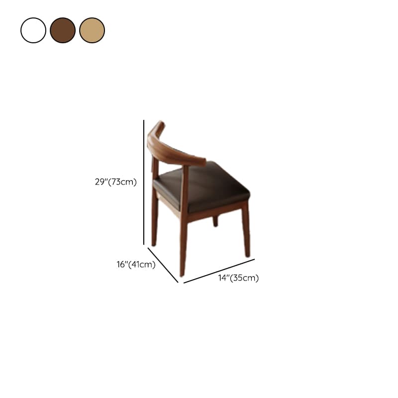 5 Pieces Chalk/Brown/Natural Dining Table Set with Wood Back Padded Chair and Natural Solid Wood Rectangular Dining Table for 4 thumbnail 14