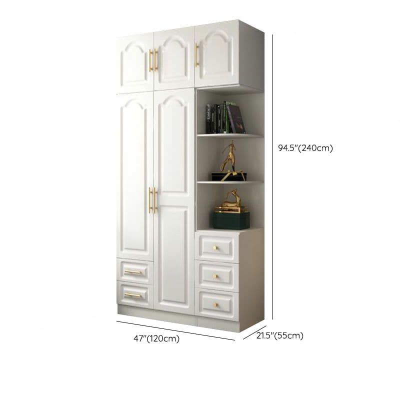 Contemporary Wood Chalk Wardrobe Closet with Interior Shelves&Clothing Rack&3-Drawer/6 Drawers/5-Drawer thumbnail 25