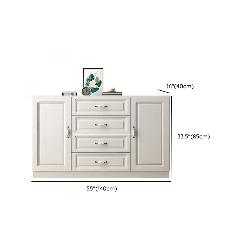 Sleeping Room Use Trendy White Wood Wardrobe Chest with Shelves thumbnail 25