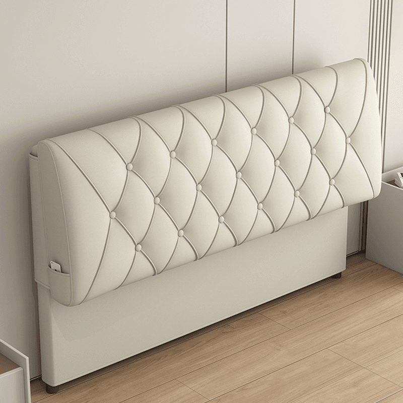 King(76"W x 80"L)/Queen(60"W x 80"L)/Full(54"W x 75"L) Piled Rectangle Panel Headboard With Legs, Sponge Filling, Standard（36-55“） Height and Lumber Frame thumbnail 9