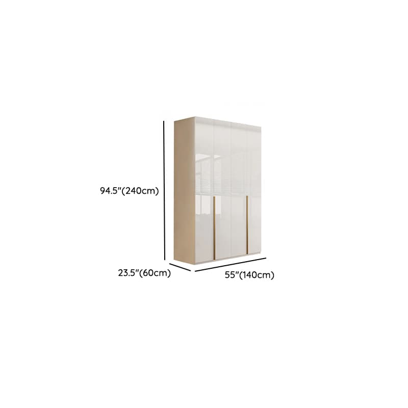 Chalk Minimalist Laminate Cabinet Armoire with Soft Close Drawer, Soft Close Door, Interior Shelves, and Clothing Rod thumbnail 15