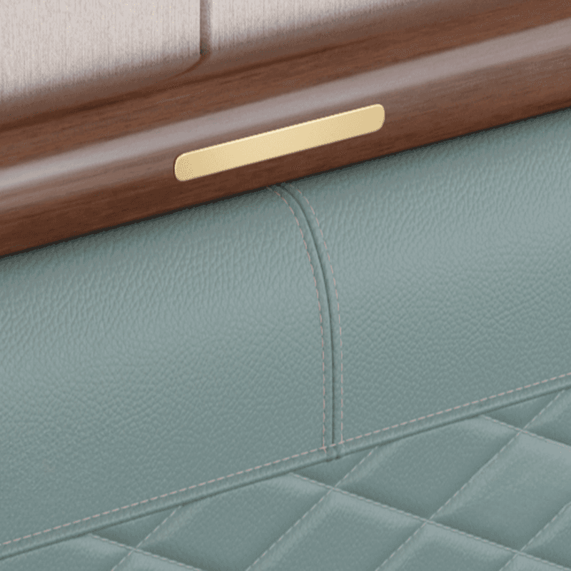 Modish No Distressing Rubberwood Panel Headboard with Rectangle Shape for King/Full/Queen Bed, Featuring Sponge Upholstery Fill and Standard Height thumbnail 9