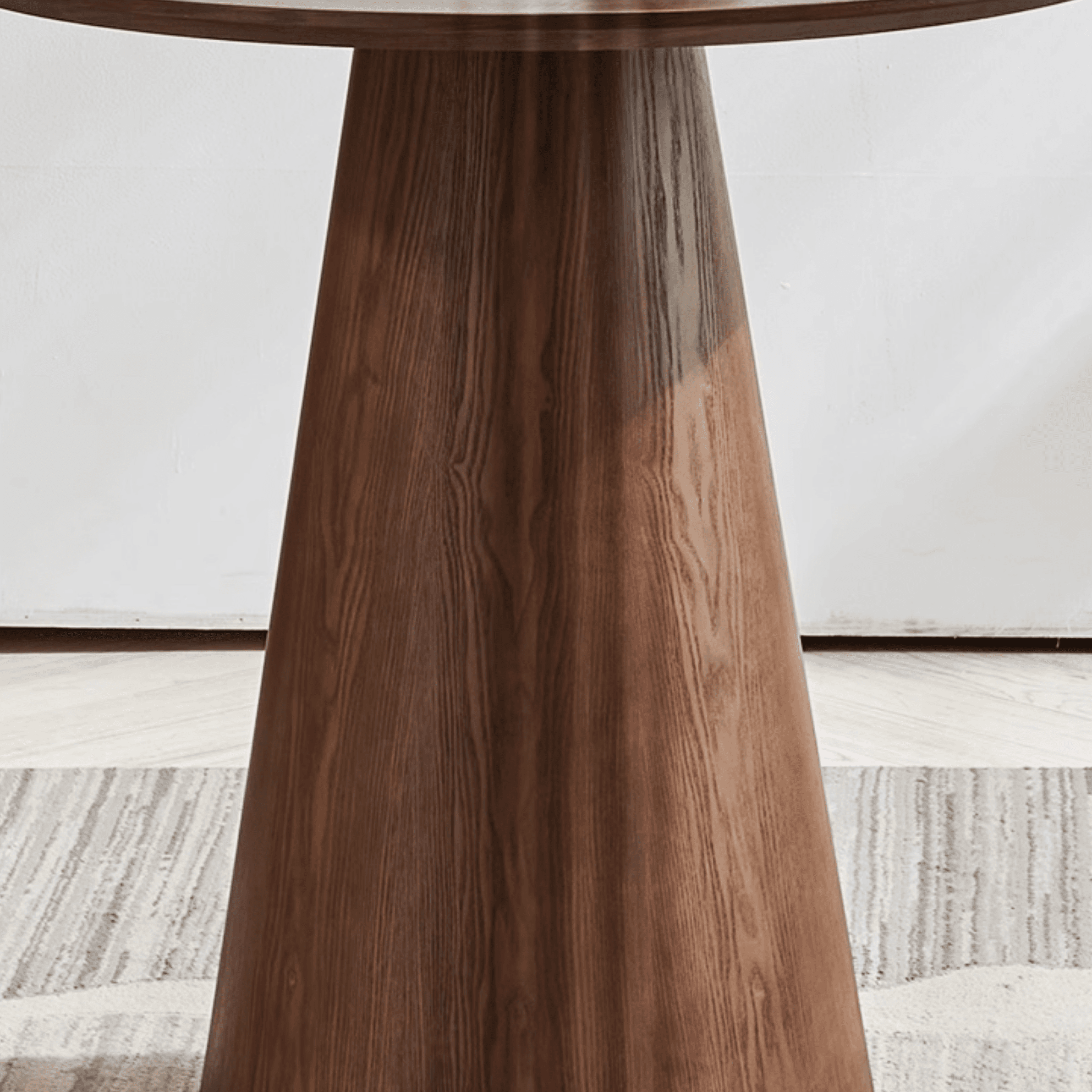Scandinavian Style Standard Height Fixed Lumber Dining Table for 2 with Sepia Top thumbnail 5