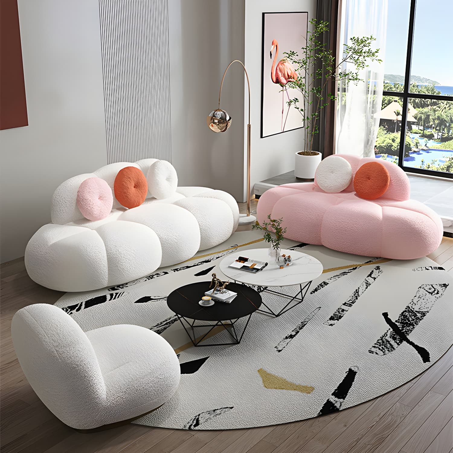 Contemporary Stationary Living Room Armless Standard Cushions Sofa thumbnail 25