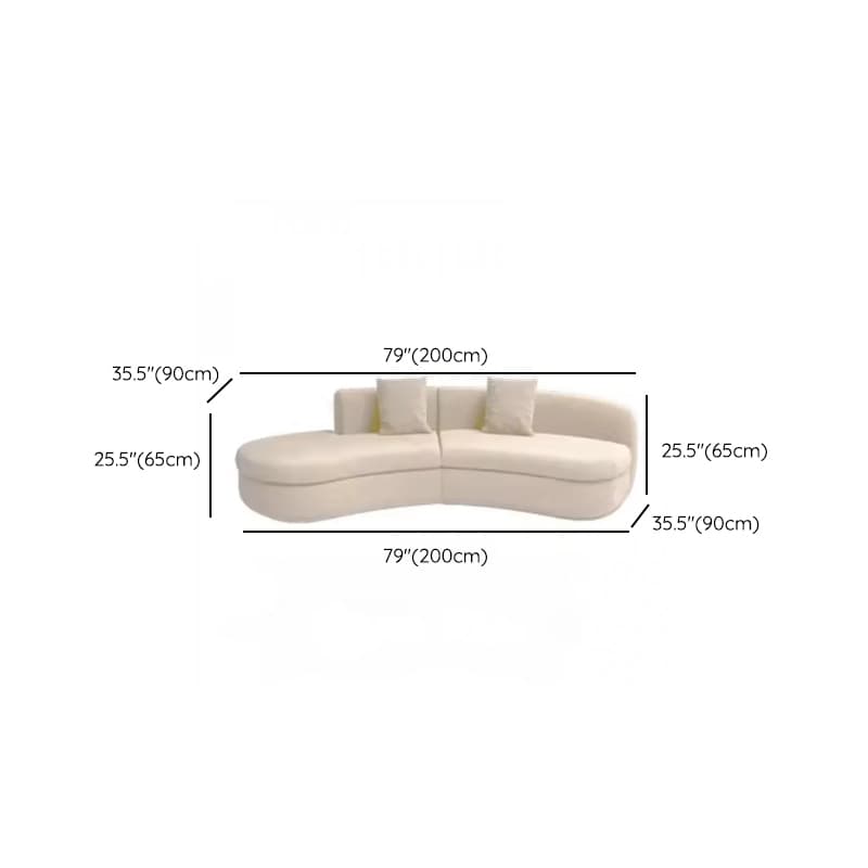 Natural Wood Bow Front Corner Sectional 7 Person/for 5/for 6 with Concealed Support thumbnail 12