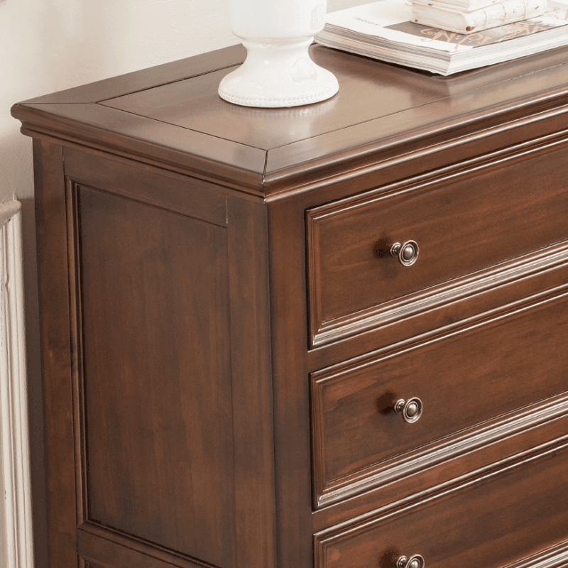 Cocoa Retro Ash Wood Double Dresser/Lingerie Chest/Bachelor Chest with 9/7/8 Drawers in Horizontal/Vertical Orientation thumbnail 4