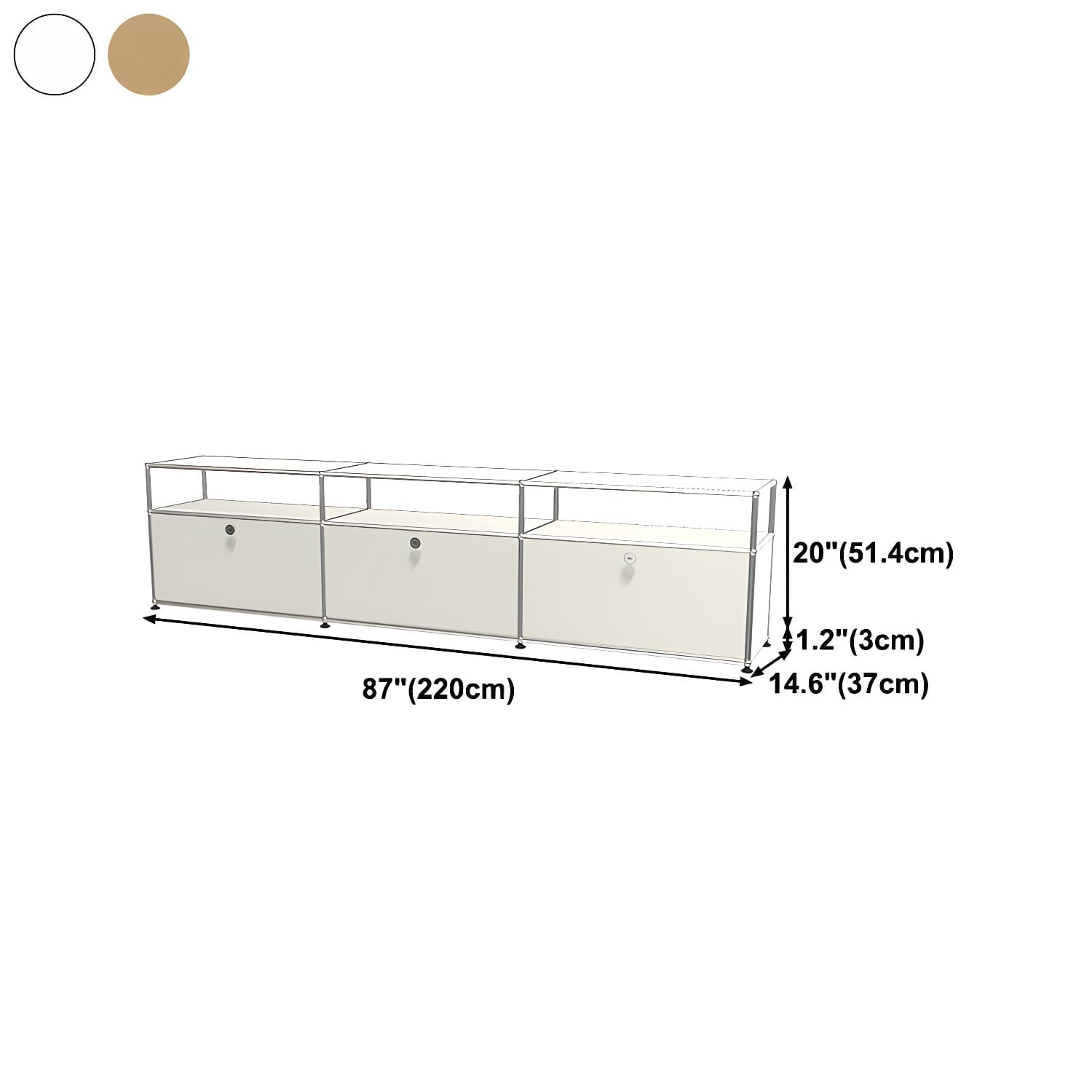 Modern Storage Sideboard Metal Sideboard with Drawer for Home thumbnail 19