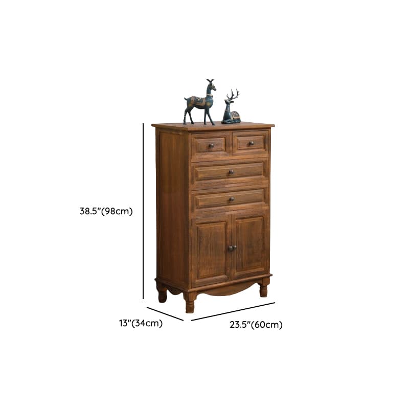 Traditional Wood Server in Espresso with 3 Drawers/4 Drawers/6 Drawers, Cabinet & One Internal Shelf/2 Shelves Included/Not Included thumbnail 12