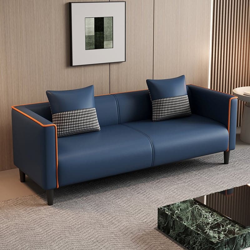 Standard Sofa/Loveseat/Single Sofa in Synthetic Leather, Available in Grey/Dark Blue/Light Green with Arm thumbnail 2
