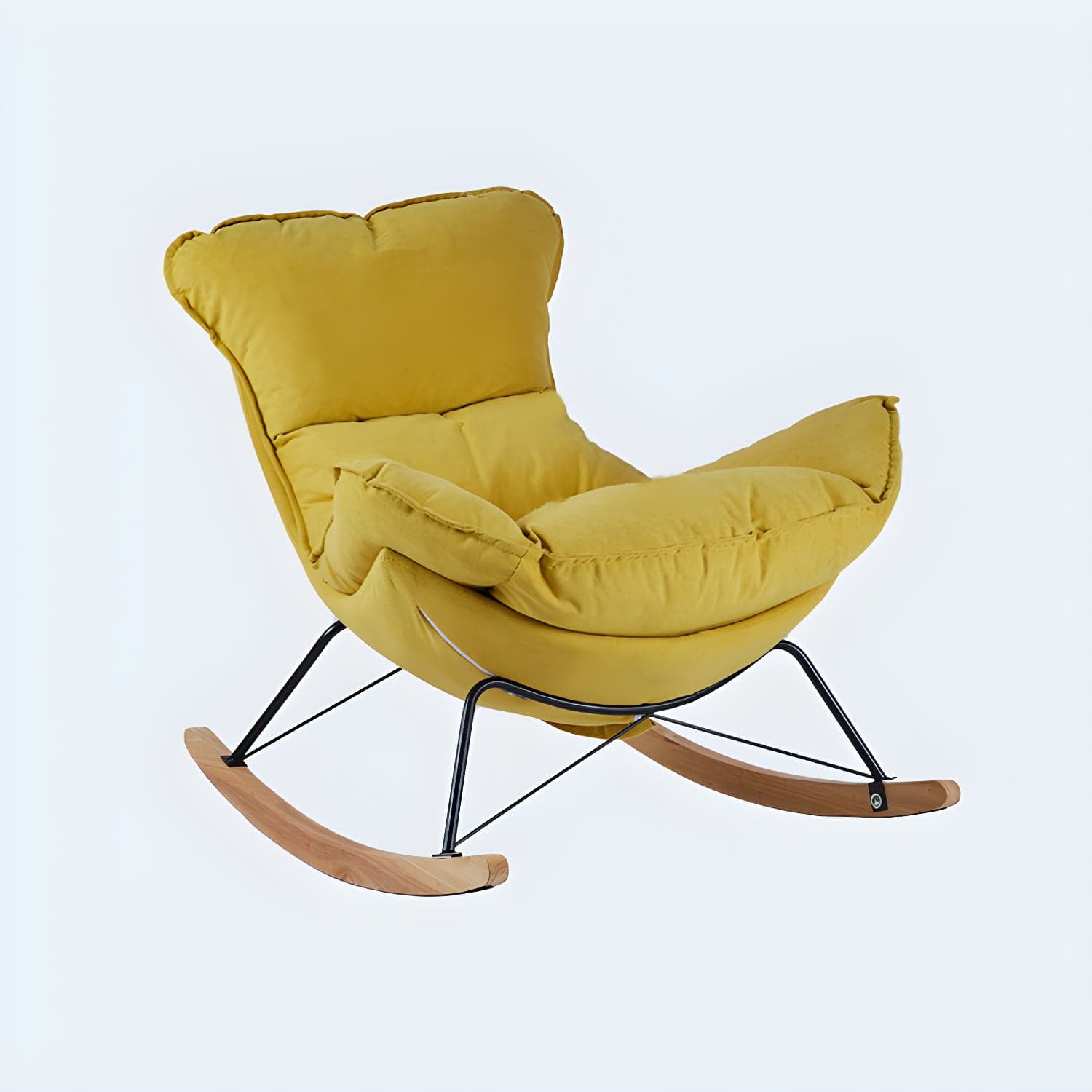 Modern Leather Rocking Chair Removable Cushions Rocker Chair for Drawing Room thumbnail 10