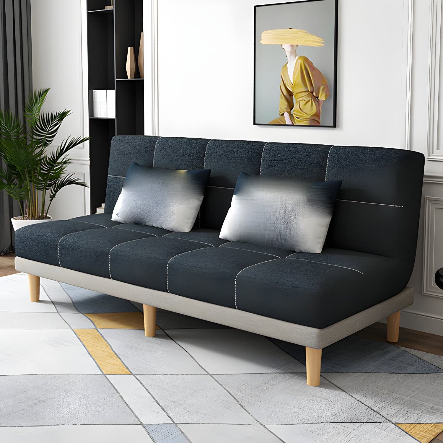 Contemporary Armless Standard Sofa Bed Dual Purpose Sofa for Living Room thumbnail 7