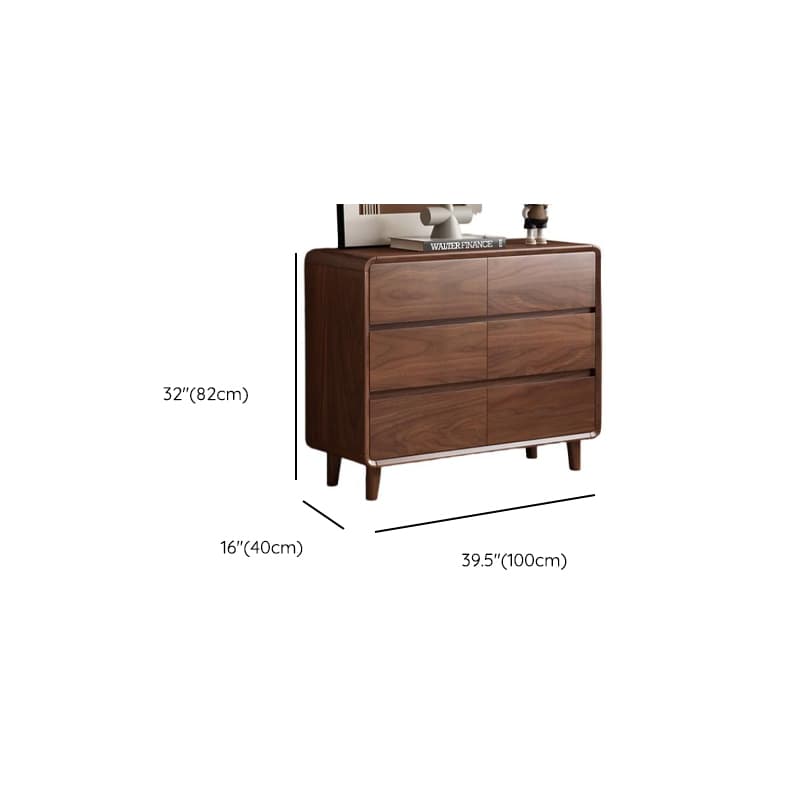 Cocoa Simplistic Natural Wood Double Dresser with 6/9/5 Drawers in Horizontal/Vertical Orientation thumbnail 11