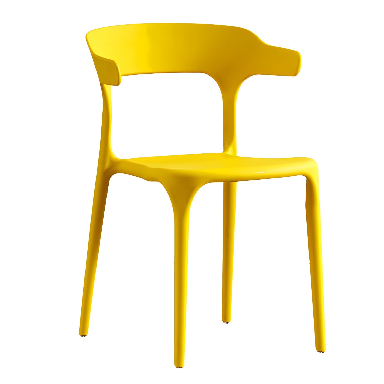 Home Modern Side Chair Stackable Open Back Plastic Dining Room Chair Set thumbnail 14