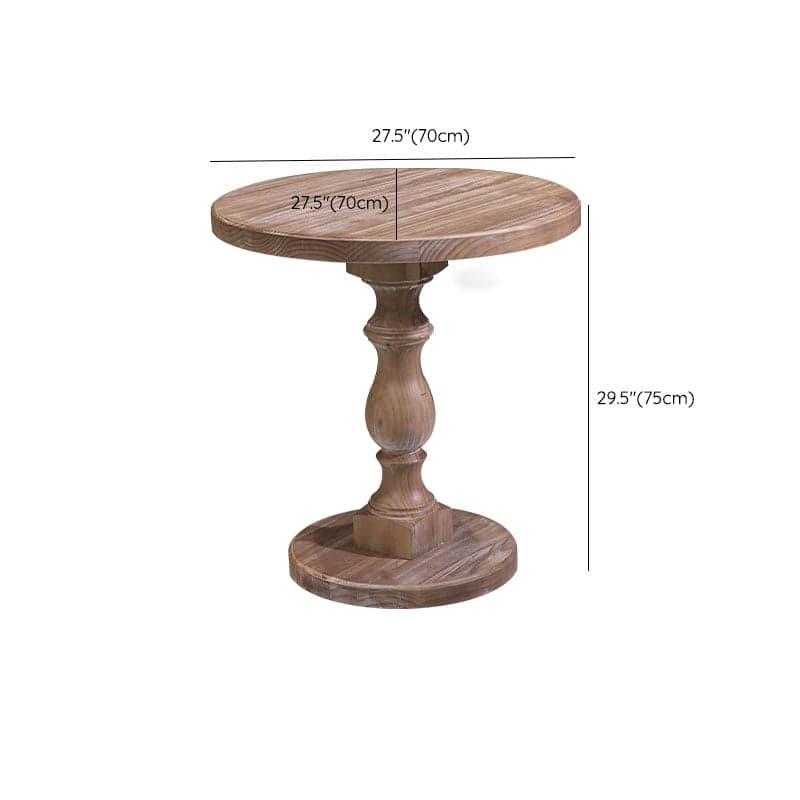 Standard Height 2 Seater Traditional Natural Pedestal Wood Kitchen Table thumbnail 10