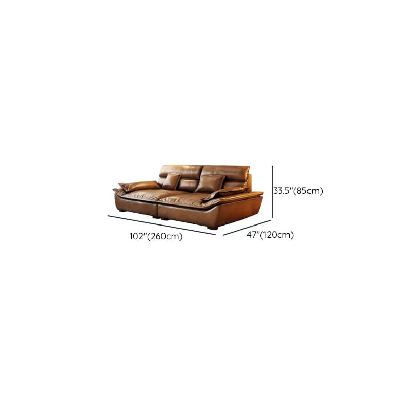 Drawing Room Standard Sofa in Mocha Pu Leather thumbnail 11