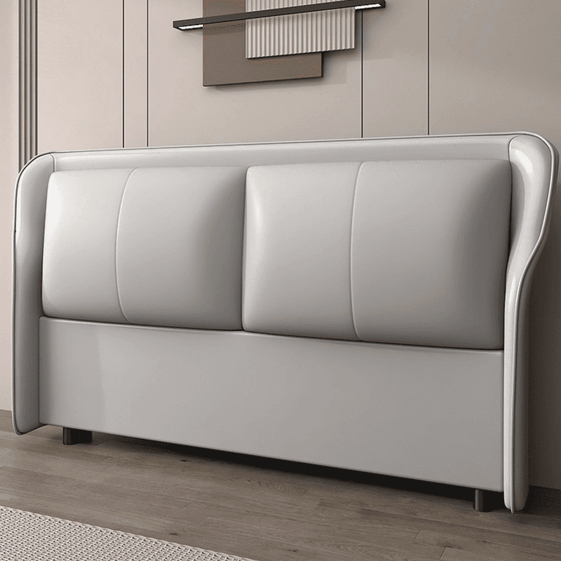 Trendy Wingback Headboard in Natural Wood with No Distressing, Rectangle Shape for Full/Queen Bed, Featuring Sponge Upholstery and Standard Height thumbnail 6