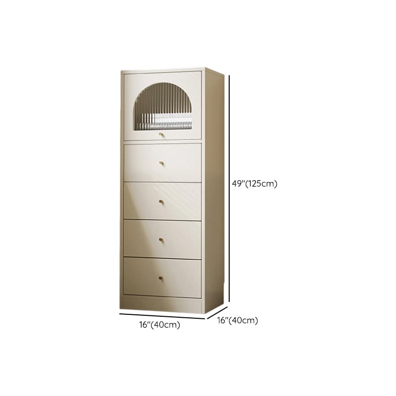Chalk Contemporary Raw Wood Combo Dresser for Sleeping Quarters with 4 Drawers/3 Drawers Hutch Vertical thumbnail 11