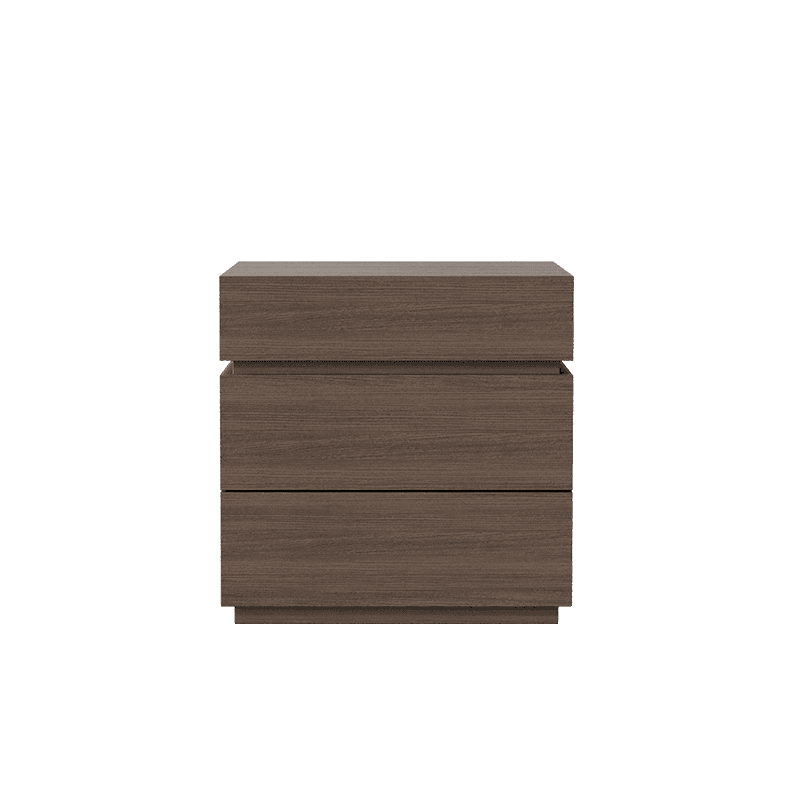 Organic Modern Nightstand With Drawer Organization Featuring 3 Drawers and Particle Board Wood Countertop thumbnail 7