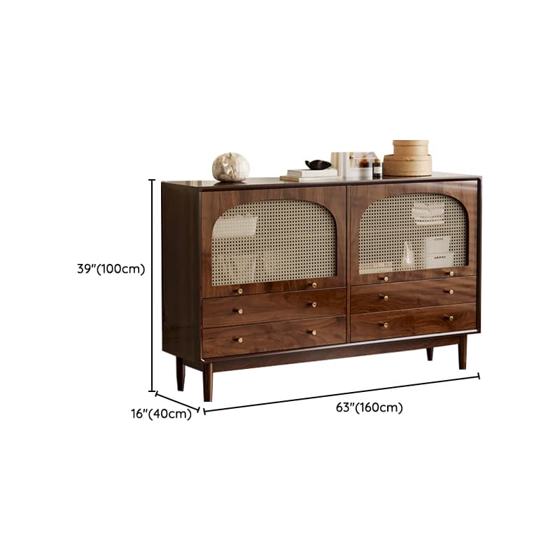 Independent Composite Wood Utility Storage Cabinet with Cabinet, Glass Door, Flexible Shelf, and Cabinet Knobs in Cocoa thumbnail 22