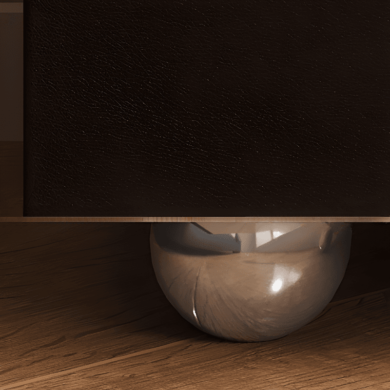 Organic Modern 2 Tiers Nightstand With Drawer Organization and Pleather Countertop thumbnail 11
