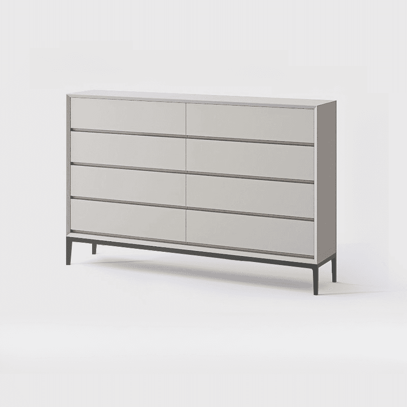 Trendy Raw Wood Console Dresser, Horizontal with 8 Drawers thumbnail 3