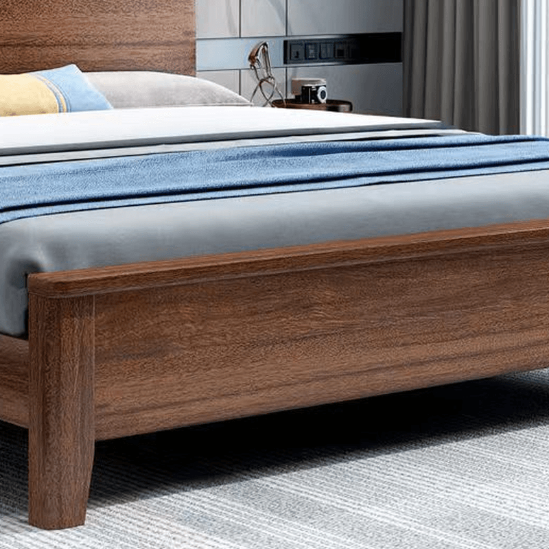 Old School Lumber Framed Solid Color Platform Storage Bed/Storage Panel Bed for Bedroom, 2 Storage Boxes Included/Not Included thumbnail 5