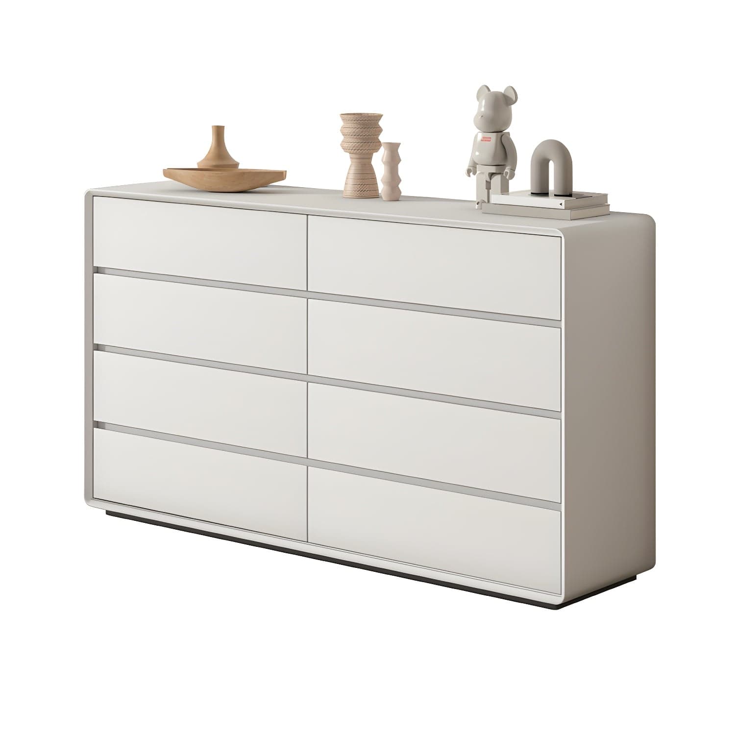 Modern Double Dresser with Drawers - Wood Finish, Horizontal Orientation, No Distressing thumbnail 6