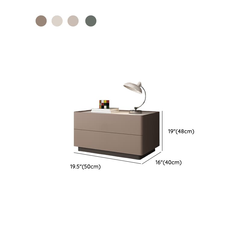 Casual Sintered Stone Countertop Drawer Storage Nightstand with 2 Drawers thumbnail 17