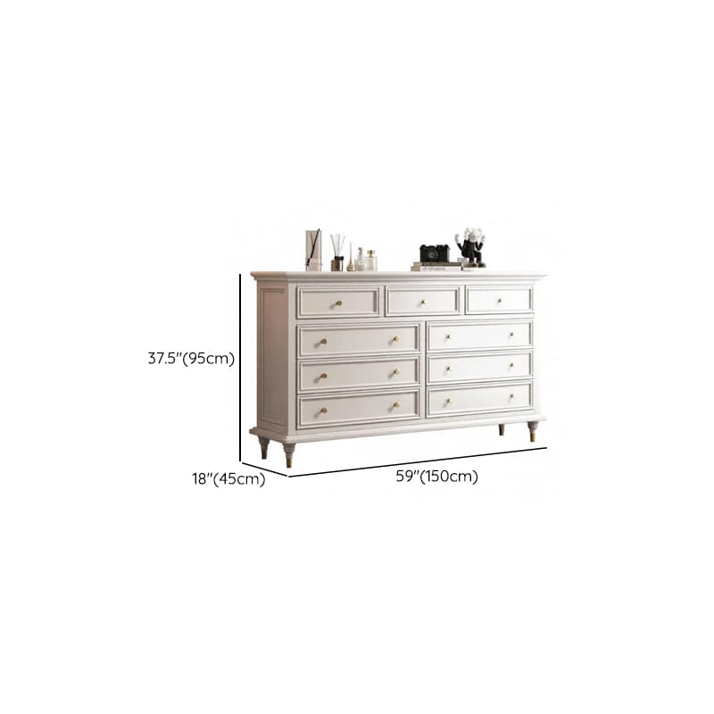 Horizontal/Vertical Chalk Wood Double Dresser/Bachelor Chest/Lingerie Chest with Drawers - image 15