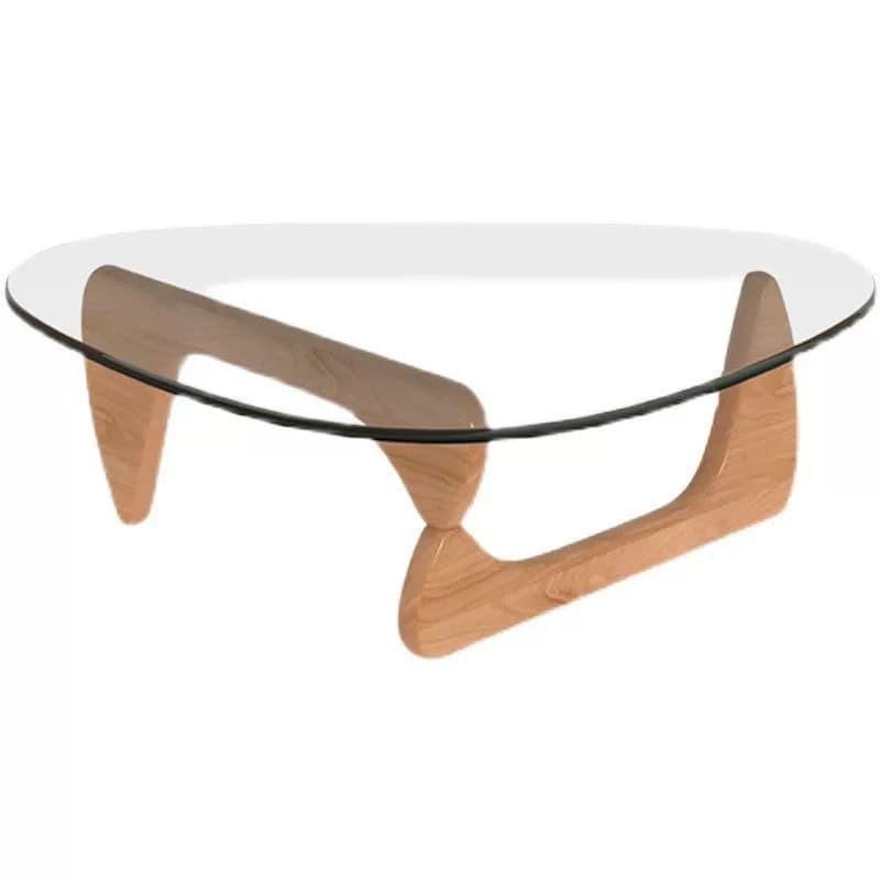 Simplistic Pennels Tempered Glass Single Side Table with Abstract Base Indoor Use thumbnail 6
