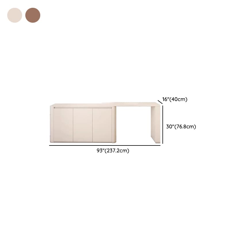 Modish Engineered Wood Large Makeup Vanity with 3 Drawers thumbnail 14