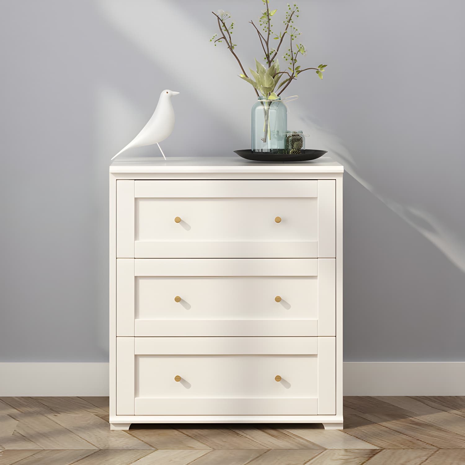 Modern Horizontal Double Dresser Birch Wood Storage Dresser for Bedroom - image 4