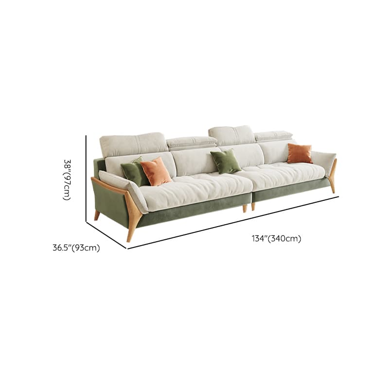 Straight/L-Shape Chalk Sofa/Sofa Chaise with Horizontal/Left Orientation and Standard Foam Seat Fill thumbnail 17