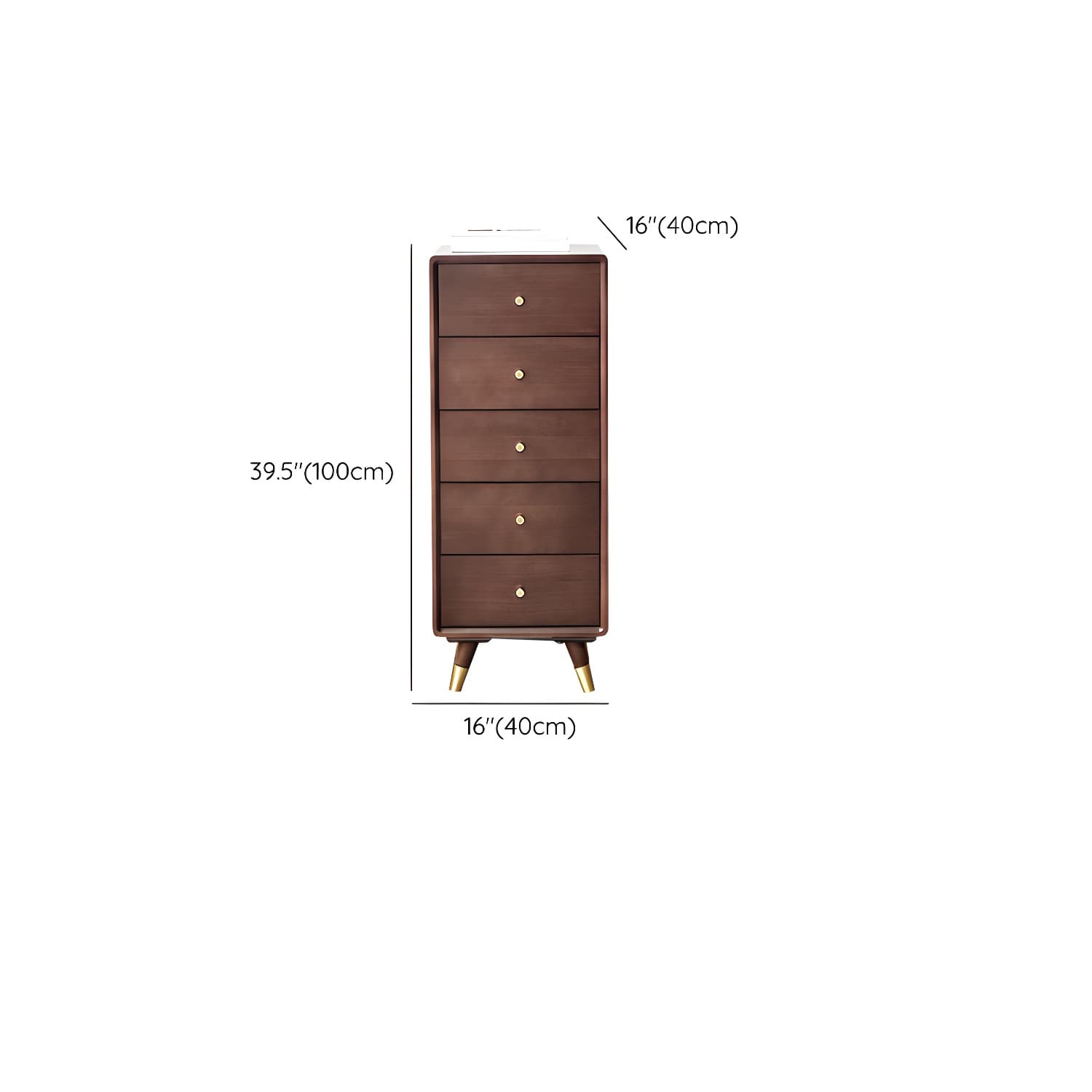 Solid Wood Accent Chest Mid Century Drawers Included Cabinet thumbnail 18