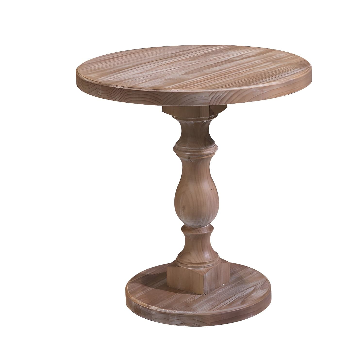 Standard Height 2 Seater Traditional Natural Pedestal Wood Kitchen Table thumbnail 5