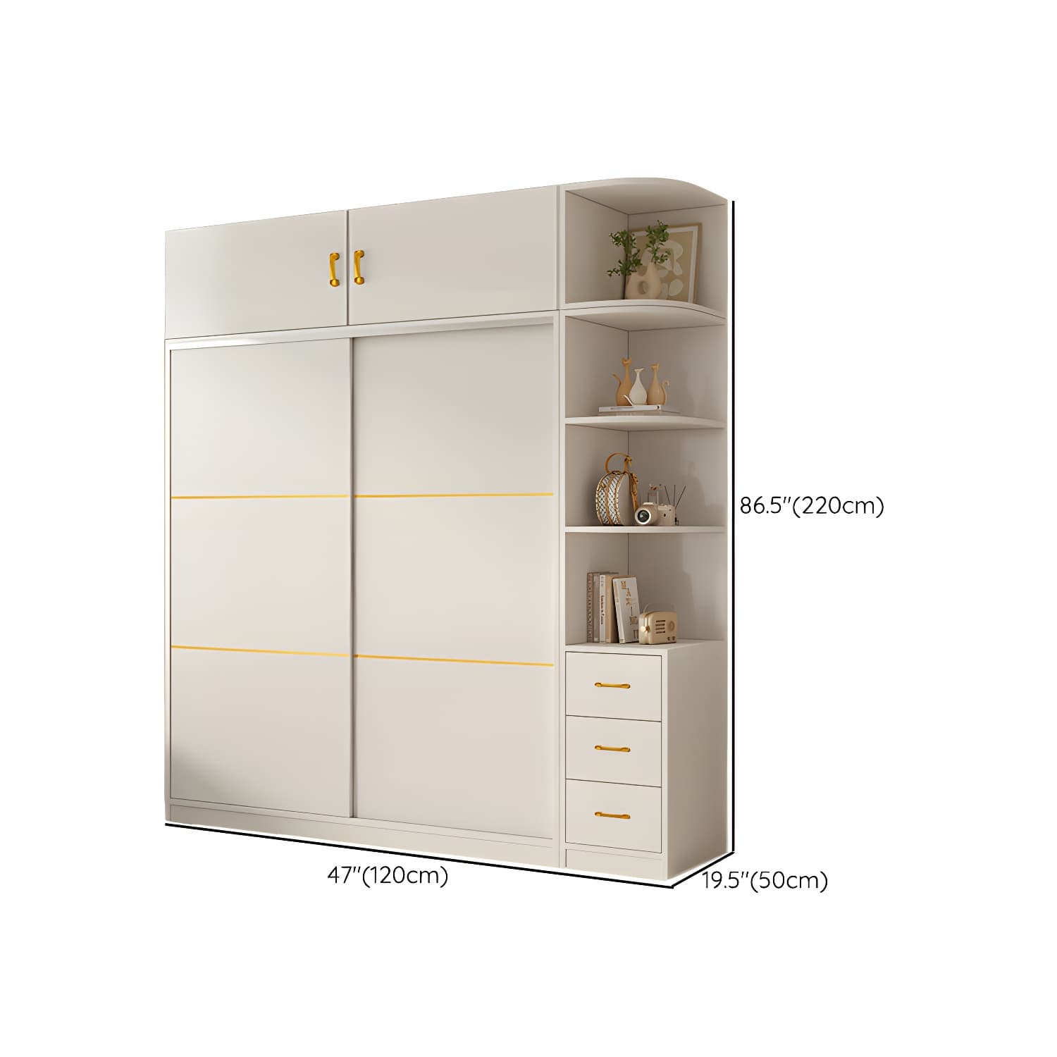 Spacious White Wardrobe Armoire with Shelves and Clothing Rod - Your Perfect Closet Solution thumbnail 30