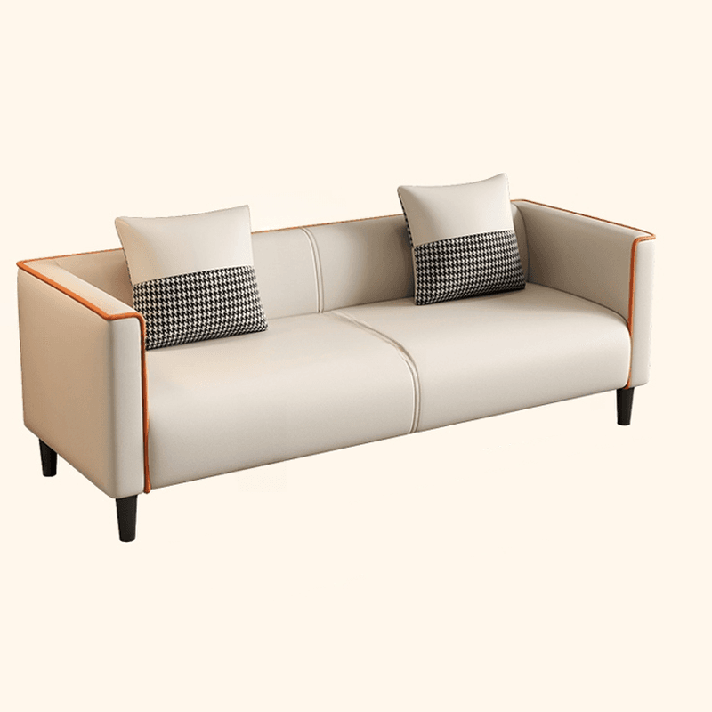 Trendy Solid Color Water Resistant Standard Sofa/Loveseat in Grey/Beige/Amber with Arm, Seats 3/2 People, and 2 Pillows thumbnail 17