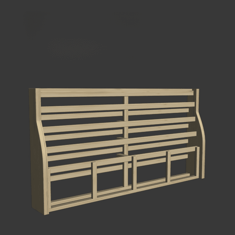 Casual Free-standing Standard King(76"W x 80"L)/Queen(60"W x 80"L)/Full(54"W x 75"L) Panel No Distressing With Legs in Wood and Sponge thumbnail 10